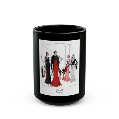 For Gala Evenings, Ladies' Home Journal, December 1931 - Black Coffee Mug 15oz - Go Mug Yourself