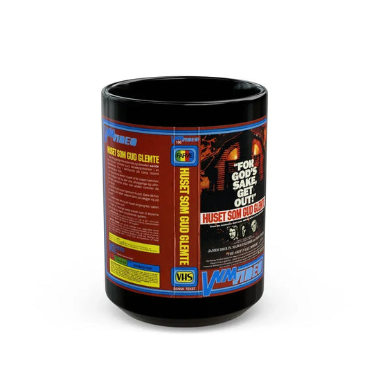 FOR GODS SAKE GET OUT (VHS COVER) - Black Coffee Mug 15oz - Go Mug Yourself