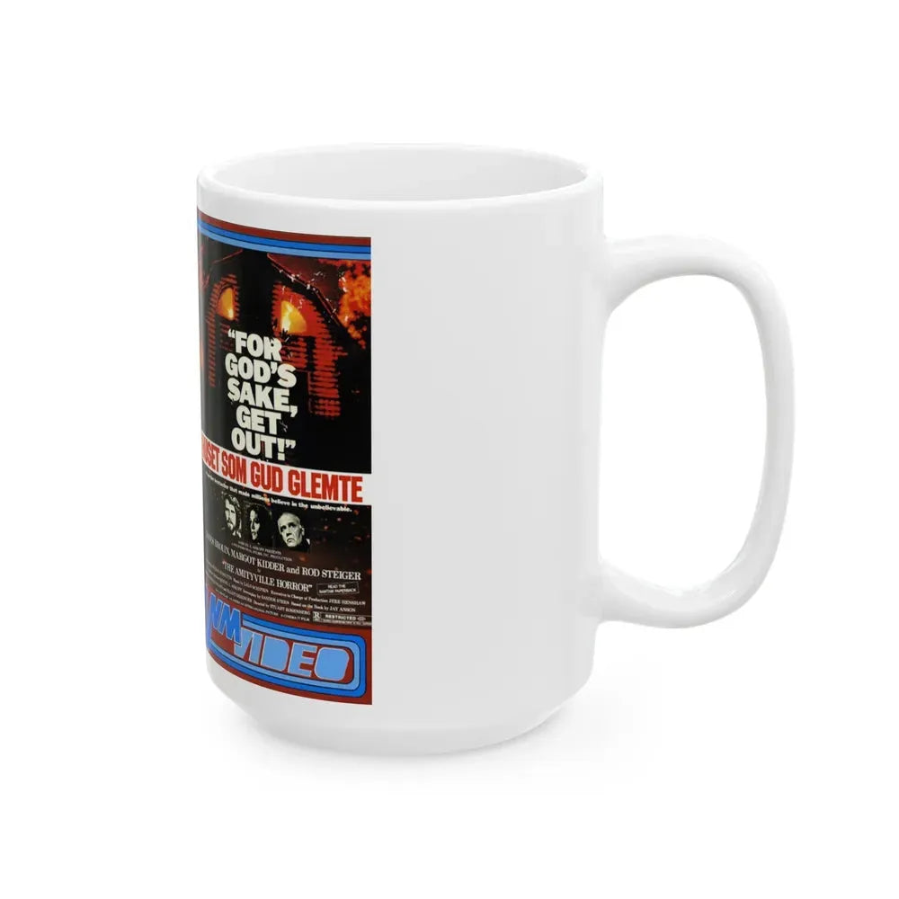 FOR GODS SAKE GET OUT (VHS COVER) - White Coffee Mug - Go Mug Yourself