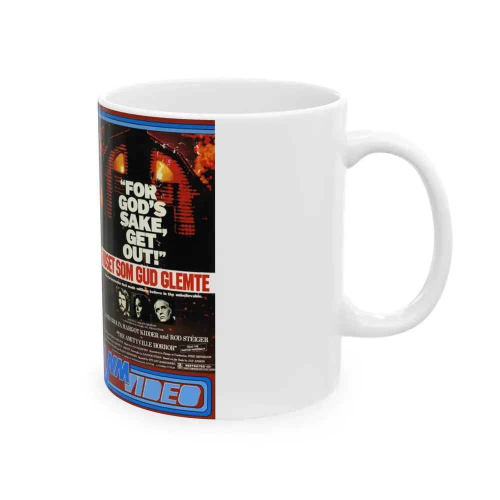 FOR GODS SAKE GET OUT (VHS COVER) - White Coffee Mug - Go Mug Yourself