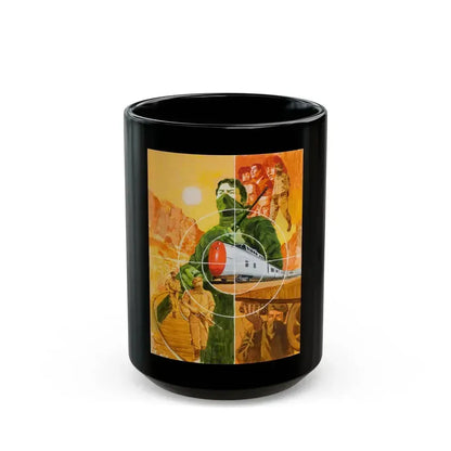 For Men Only, Men's magazine story illustration - Black Coffee Mug 15oz - Go Mug Yourself