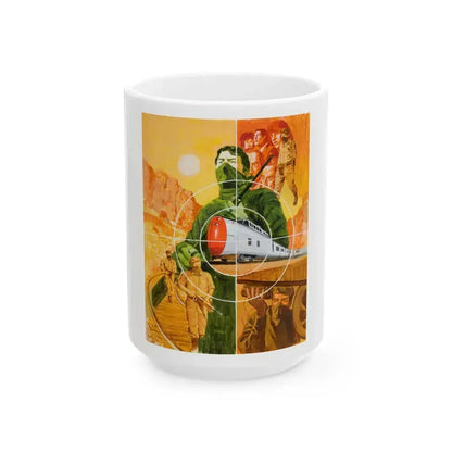 For Men Only, Men's magazine story illustration - White Coffee Mug 15oz - Go Mug Yourself