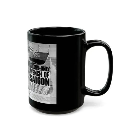 For-Sailors-Only Wench of Saigon, Men magazine, January 1965 - Black Coffee Mug - Go Mug Yourself