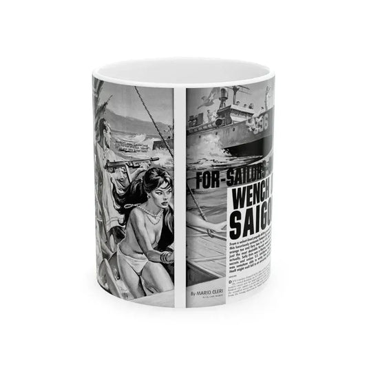 For-Sailors-Only Wench of Saigon, Men magazine, January 1965 - White Coffee Mug 11oz - Go Mug Yourself