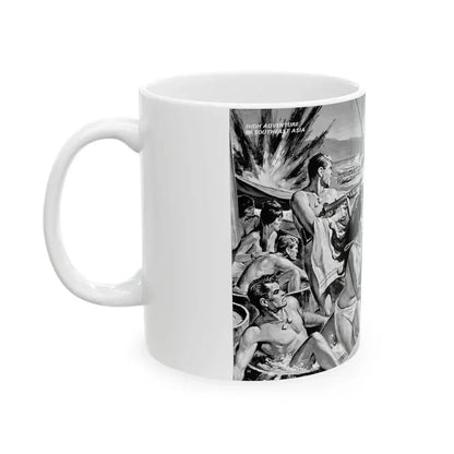 For-Sailors-Only Wench of Saigon, Men magazine, January 1965 - White Coffee Mug - Go Mug Yourself