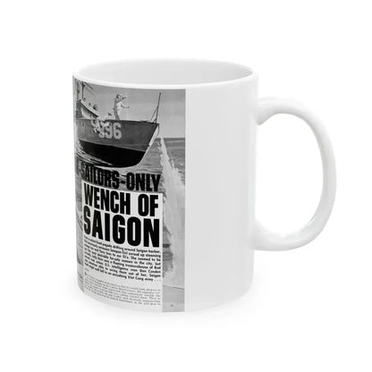 For-Sailors-Only Wench of Saigon, Men magazine, January 1965 - White Coffee Mug - Go Mug Yourself