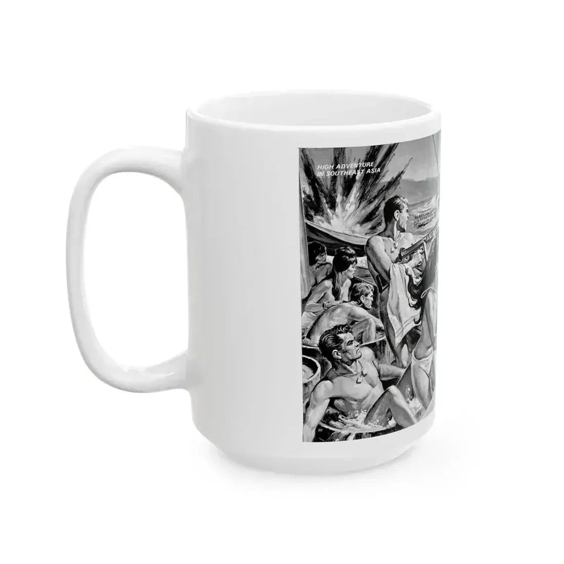For-Sailors-Only Wench of Saigon, Men magazine, January 1965 - White Coffee Mug - Go Mug Yourself