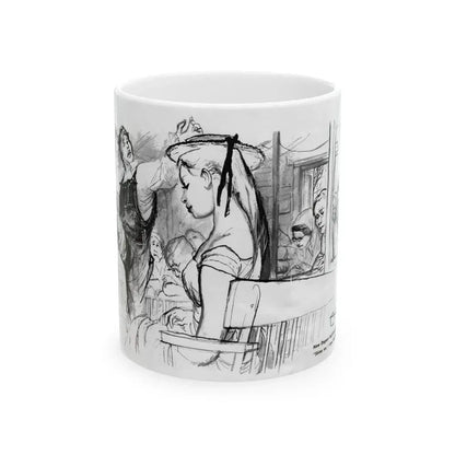 For The Love of Birdie May, Nugget magazine, October 1956 - White Coffee Mug 11oz - Go Mug Yourself