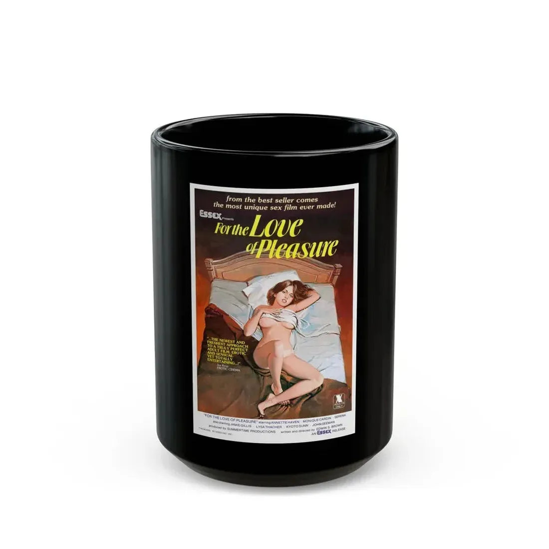 FOR THE LOVE OF PLEASURE 1979 Movie Poster - Black Coffee Mug 15oz - Go Mug Yourself