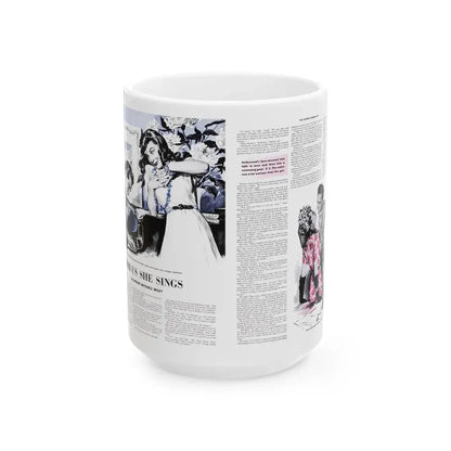 For Us She Sings, Saturday Evening Post, August 21, 1943 - White Coffee Mug 15oz - Go Mug Yourself