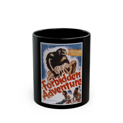 FORBIDDEN ADVENTURE (GORILLA WOMAN) 1937 Movie Poster - Black Coffee Mug-11oz-Go Mug Yourself