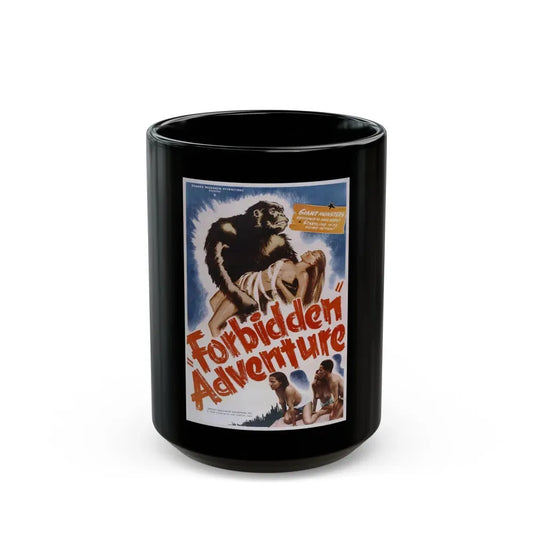 FORBIDDEN ADVENTURE (GORILLA WOMAN) 1937 Movie Poster - Black Coffee Mug 15oz - Go Mug Yourself