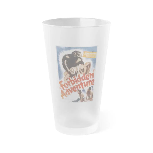 FORBIDDEN ADVENTURE (GORILLA WOMAN) 1937 Movie Poster - Frosted Pint Glass 16oz 16oz Frosted - Go Mug Yourself