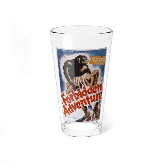 FORBIDDEN ADVENTURE (GORILLA WOMAN) 1937 Movie Poster - Pint Glass 16oz 16oz - Go Mug Yourself