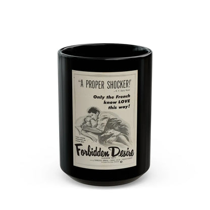 FORBIDDEN DESIRE 1955 Movie Poster - Black Coffee Mug-15oz-Go Mug Yourself