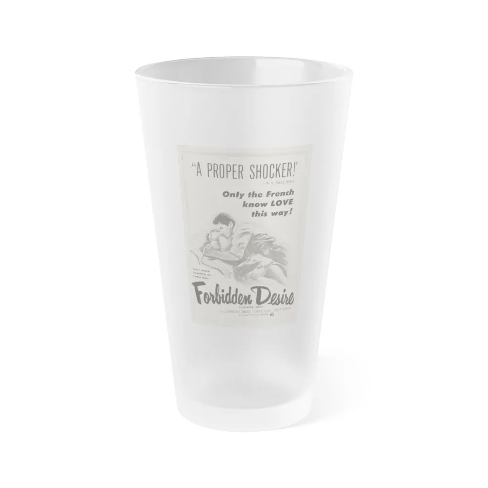 FORBIDDEN DESIRE 1955 Movie Poster - Frosted Pint Glass 16oz-16oz-Frosted-Go Mug Yourself