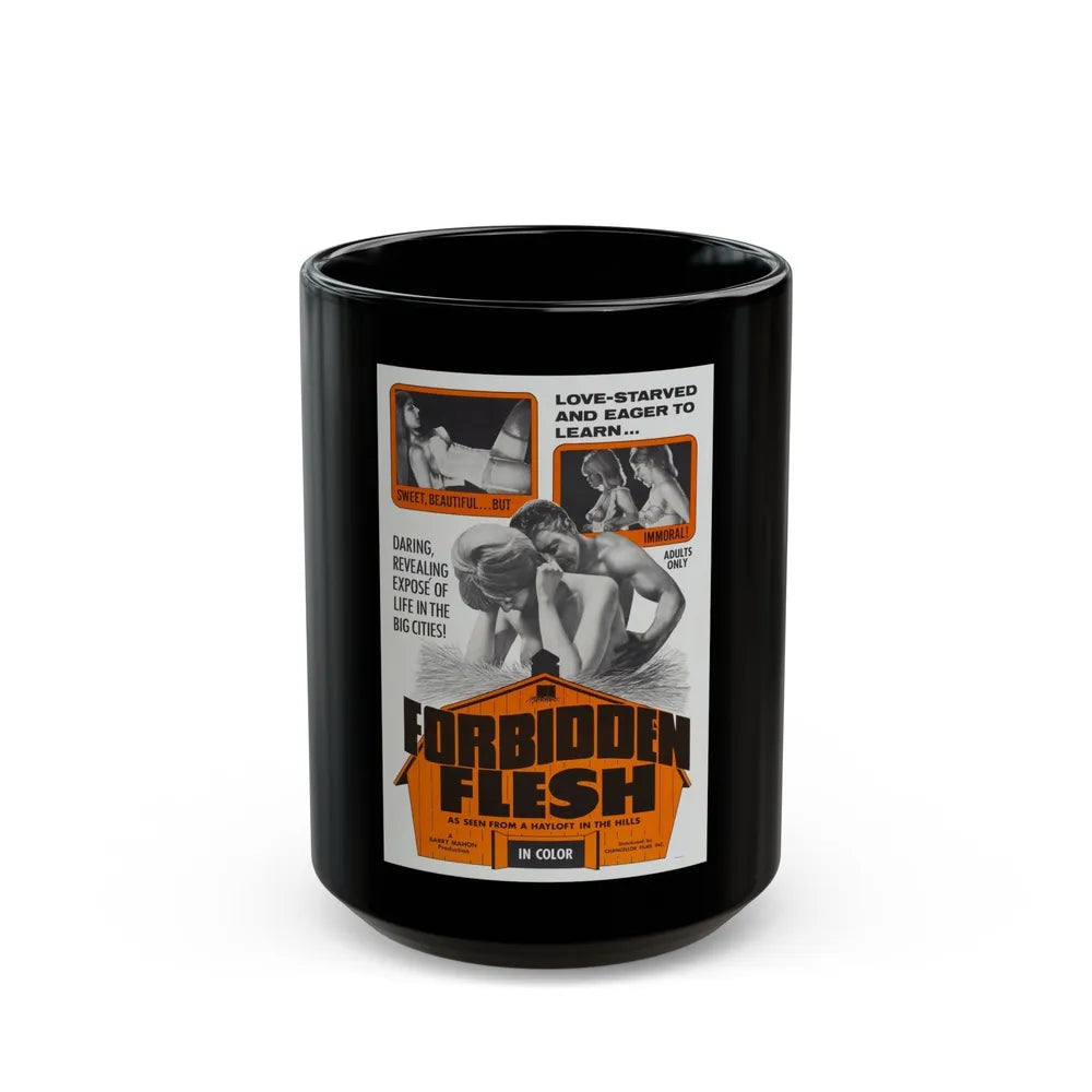 FORBIDDEN FLESH 1968 Movie Poster - Black Coffee Mug-15oz-Go Mug Yourself