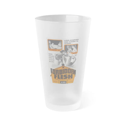 FORBIDDEN FLESH 1968 Movie Poster - Frosted Pint Glass 16oz-16oz-Frosted-Go Mug Yourself