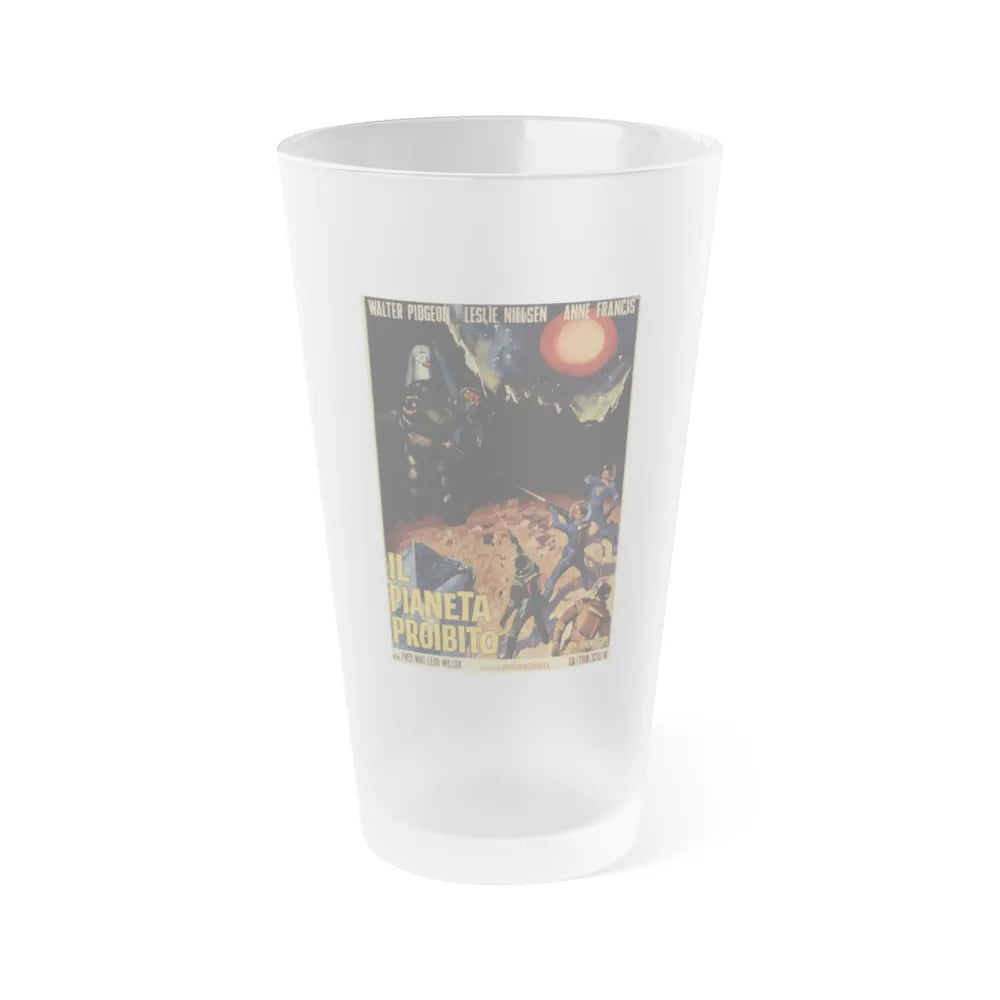 FORBIDDEN PLANET 1956 Movie Poster - Frosted Pint Glass 16oz-16oz-Frosted-Go Mug Yourself