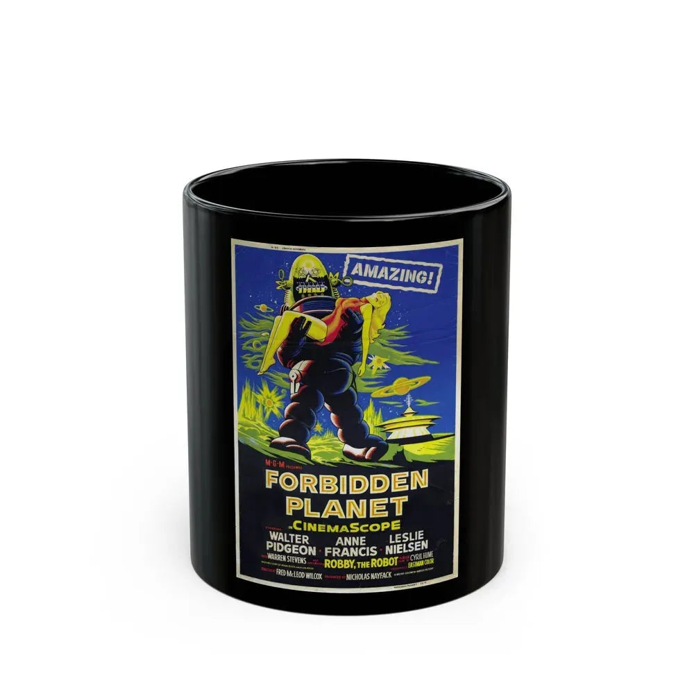 FORBIDDEN PLANET (3) 1956 Movie Poster - Black Coffee Mug 11oz - Go Mug Yourself