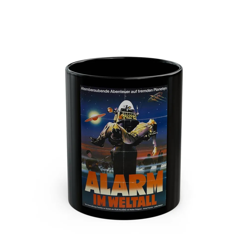 FORBIDDEN PLANET (GERMAN) 1956 Movie Poster - Black Coffee Mug-11oz-Go Mug Yourself