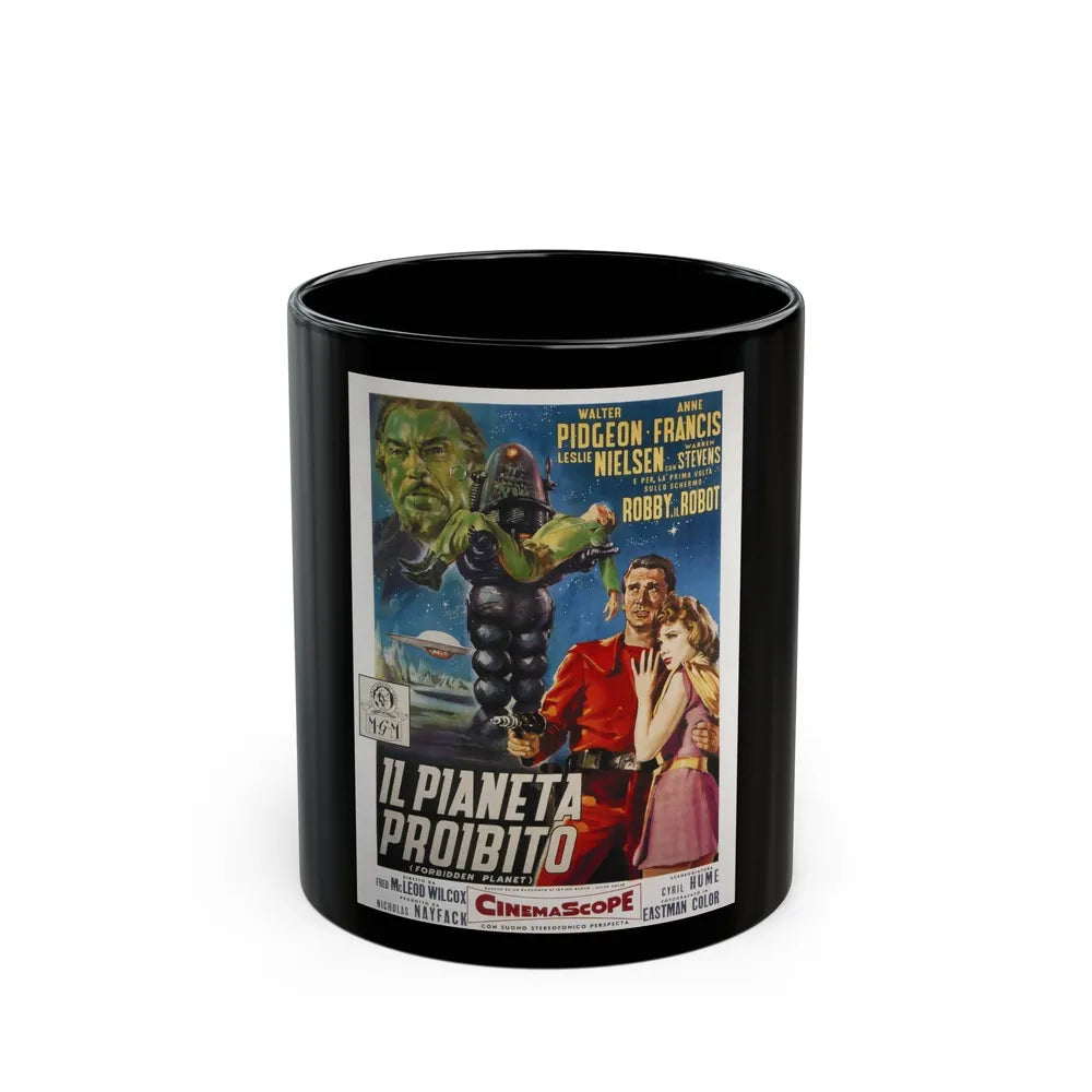 FORBIDDEN PLANET (ITALIAN) 1956 Movie Poster - Black Coffee Mug-11oz-Go Mug Yourself