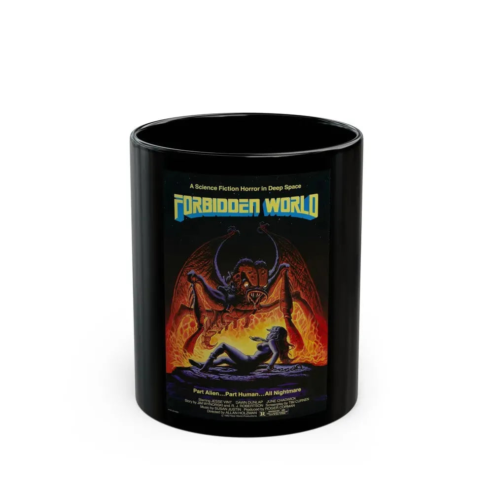 FORBIDDEN WORLD (MUTANT) 1982 Movie Poster - Black Coffee Mug 11oz - Go Mug Yourself