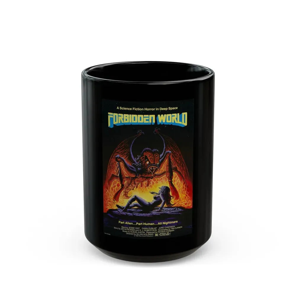 FORBIDDEN WORLD (MUTANT) 1982 Movie Poster - Black Coffee Mug 15oz - Go Mug Yourself