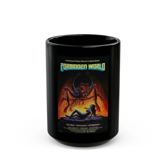 FORBIDDEN WORLD (MUTANT) 1982 Movie Poster - Black Coffee Mug 15oz - Go Mug Yourself