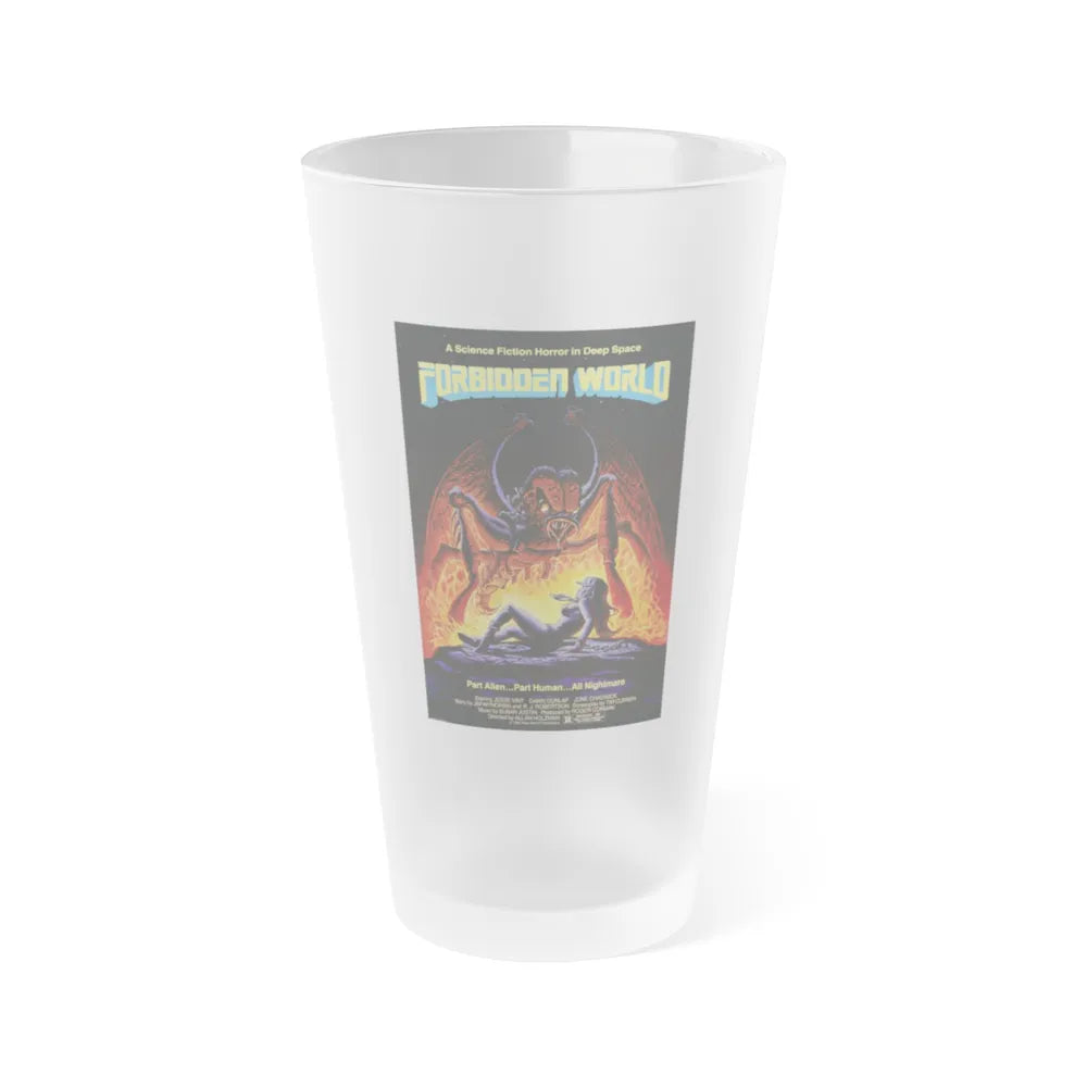 FORBIDDEN WORLD (MUTANT) 1982 Movie Poster - Frosted Pint Glass 16oz-16oz-Frosted-Go Mug Yourself