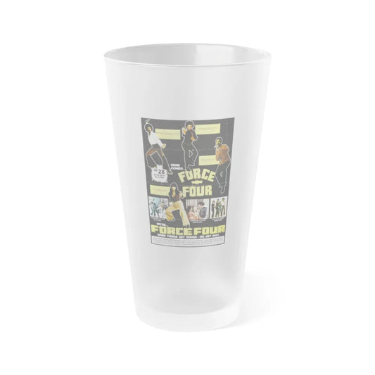 FORCE FOUR 1975 Movie Poster - Frosted Pint Glass 16oz-16oz-Frosted-Go Mug Yourself