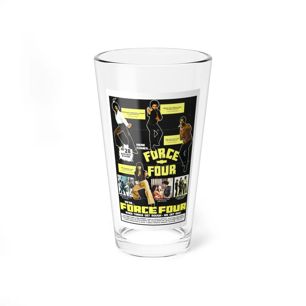 FORCE FOUR 1975 Movie Poster - Pint Glass 16oz-16oz-Go Mug Yourself