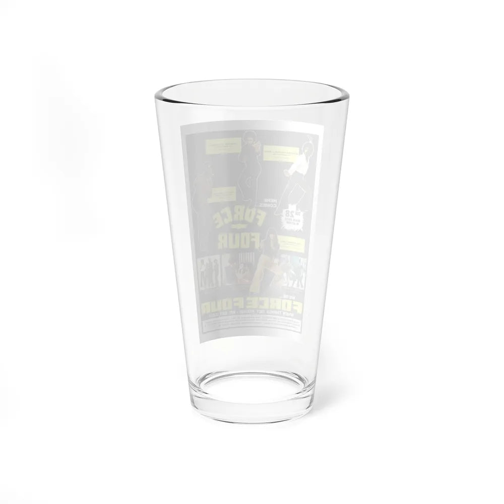 FORCE FOUR 1975 Movie Poster - Pint Glass 16oz-Go Mug Yourself