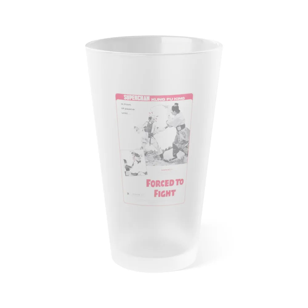 FORCED TO FIGHT 1971 Movie Poster - Frosted Pint Glass 16oz-16oz-Frosted-Go Mug Yourself