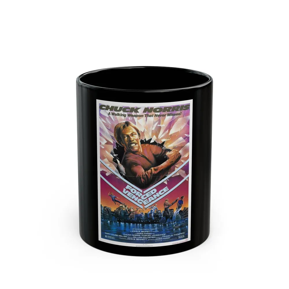 FORCED VENGEANCE 1982 Movie Poster - Black Coffee Mug-11oz-Go Mug Yourself