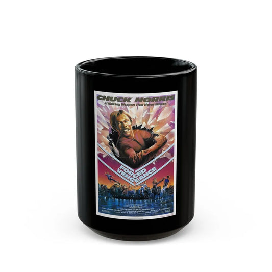 FORCED VENGEANCE 1982 Movie Poster - Black Coffee Mug-15oz-Go Mug Yourself