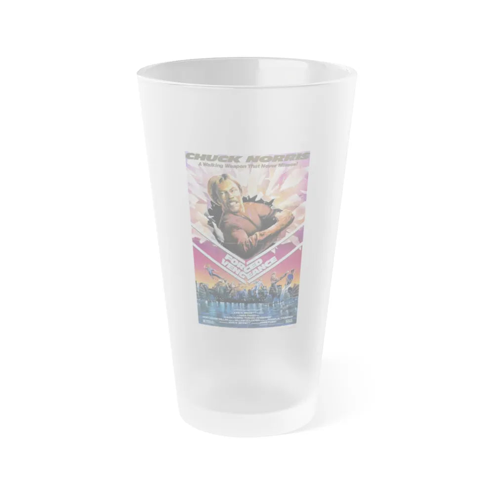 FORCED VENGEANCE 1982 Movie Poster - Frosted Pint Glass 16oz-16oz-Frosted-Go Mug Yourself