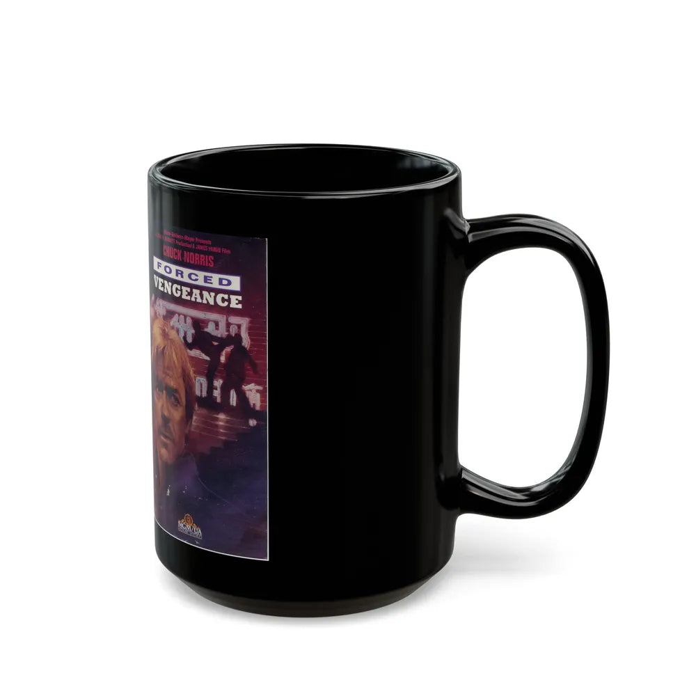 FORCED VENGEANCE (VHS COVER) - Black Coffee Mug-Go Mug Yourself