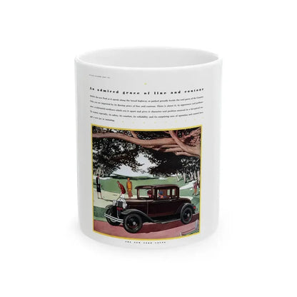 Ford Coupe ad, McCall's, April 1930 - White Coffee Mug 11oz - Go Mug Yourself