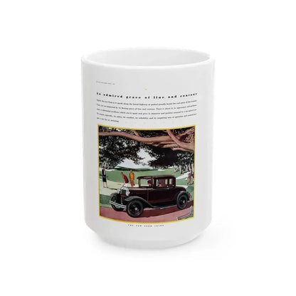 Ford Coupe ad, McCall's, April 1930 - White Coffee Mug 15oz - Go Mug Yourself