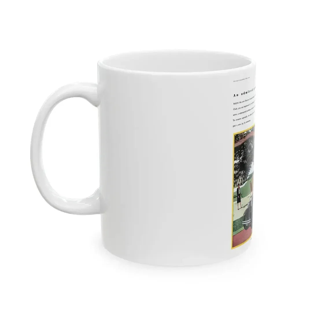 Ford Coupe ad, McCall's, April 1930 - White Coffee Mug - Go Mug Yourself