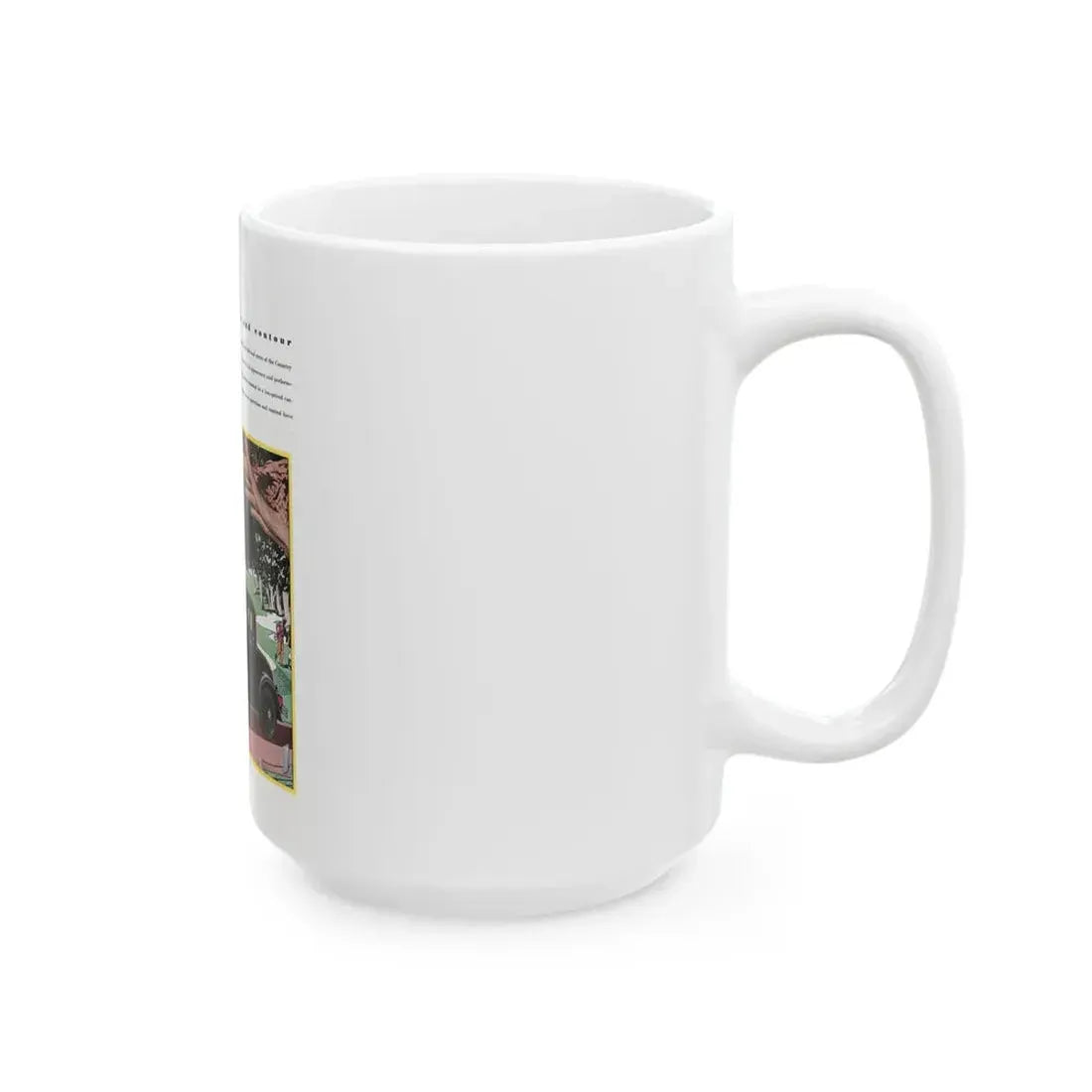 Ford Coupe ad, McCall's, April 1930 - White Coffee Mug - Go Mug Yourself