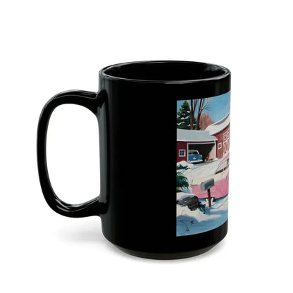 Ford Fairlaine advertisement, 1956 - Black Coffee Mug - Go Mug Yourself