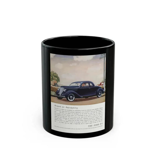 Ford for 1936 ad, The American Magazine, June 1936 - Black Coffee Mug 11oz - Go Mug Yourself