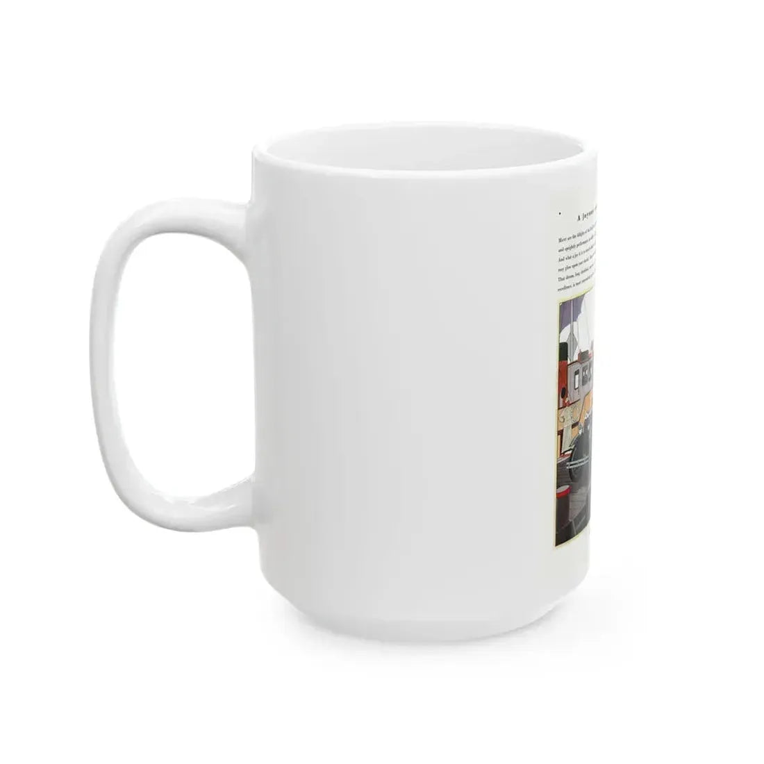 Ford Roadster ad, Pictorial Review, August 1930 - White Coffee Mug - Go Mug Yourself