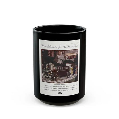 Ford Sedan ad, McCall's, March 1930 - Black Coffee Mug - Go Mug Yourself