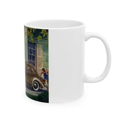 Ford V-8 for 1936 advertisement, The American Magazine, May 1936 - White Coffee Mug - Go Mug Yourself
