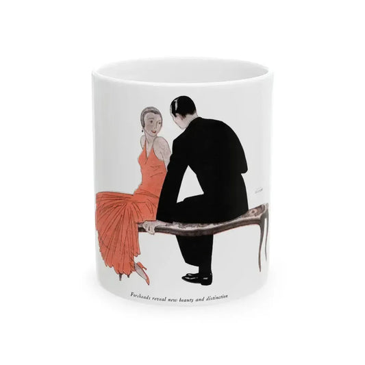 Foreheads Are Looking Up, McCall's, February 1930 - White Coffee Mug 11oz - Go Mug Yourself