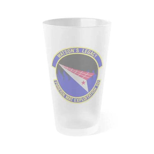 Foreign Material Exploitation Squadron (U.S. Air Force) Frosted Pint Glass 16oz 16oz Frosted - Go Mug Yourself
