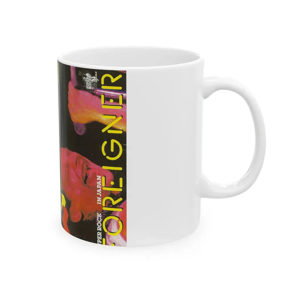 FOREIGNER SUPER ROCK 85 IN JAPAN (VHS COVER) - White Coffee Mug - Go Mug Yourself